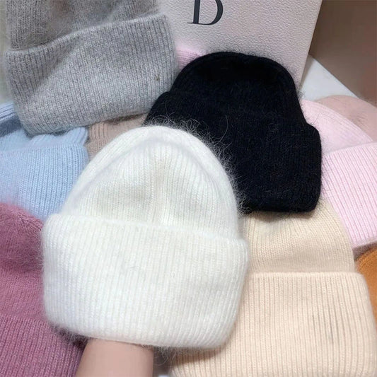 Warme Strickmütze für Damen