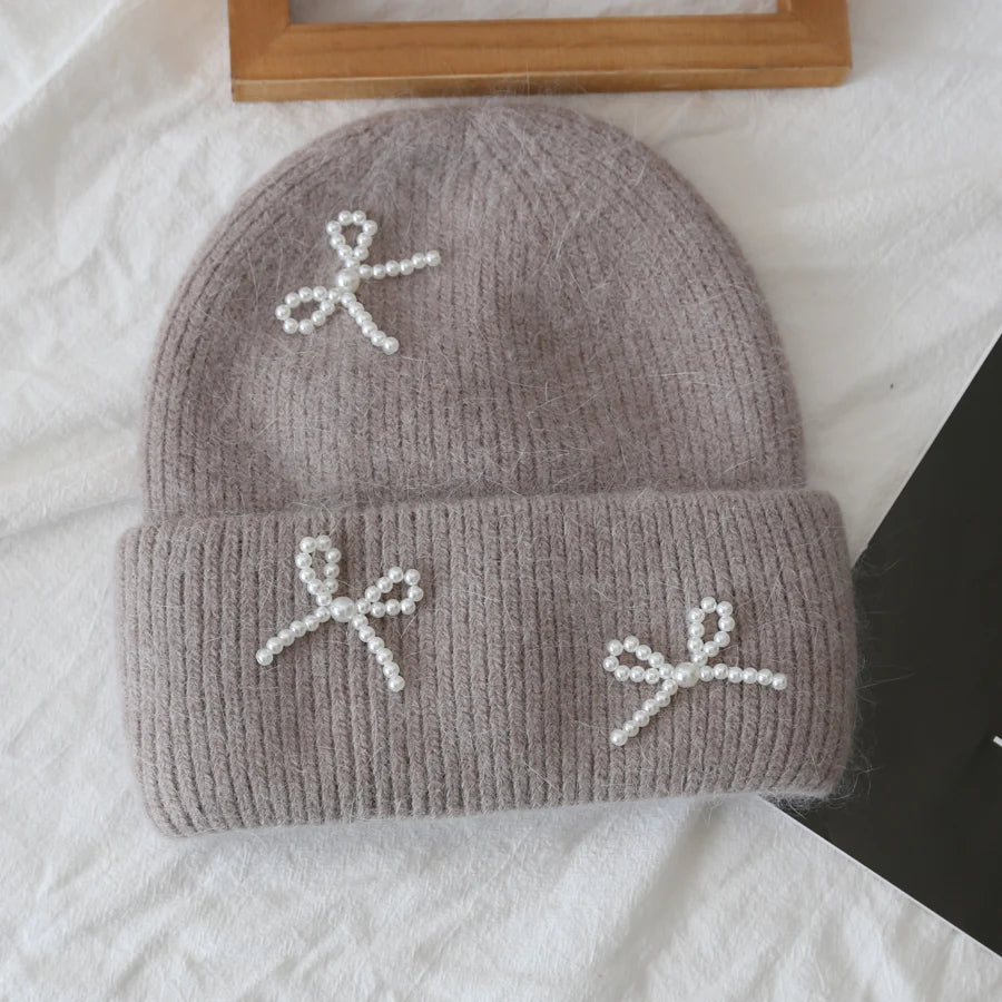 Warme Strickmütze für Damen