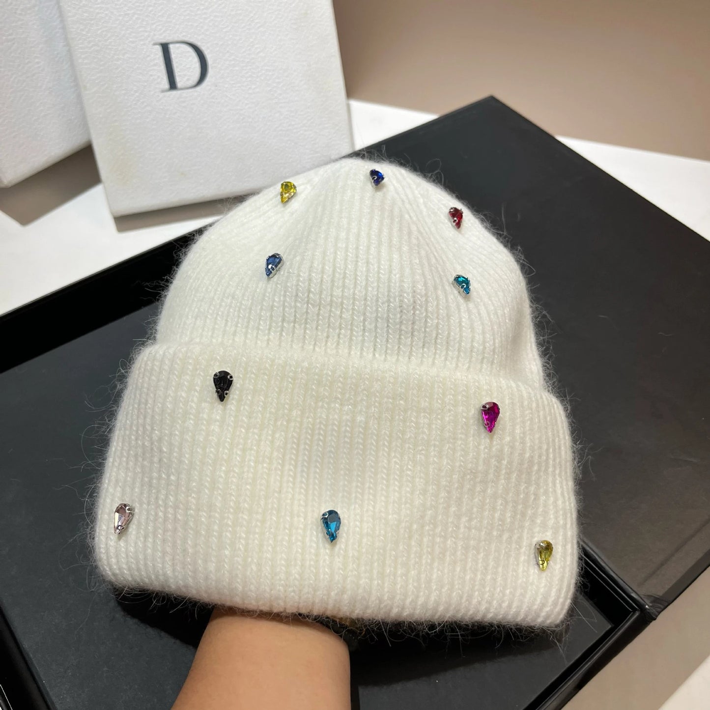 Warme Strickmütze für Damen