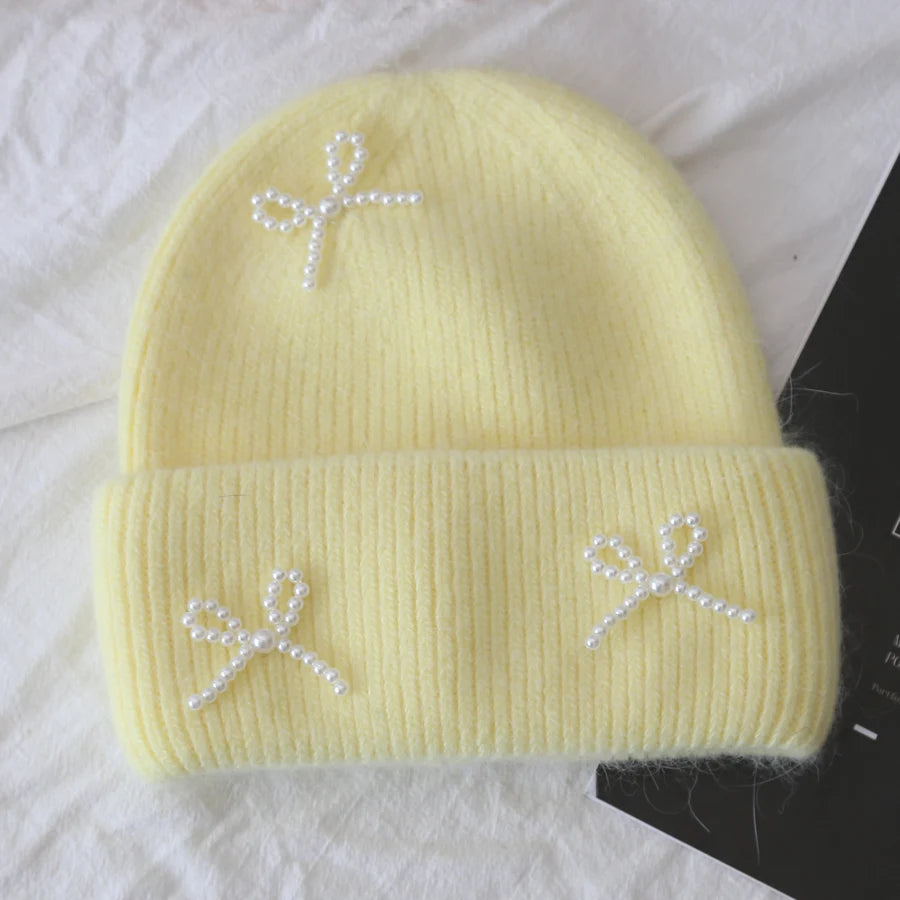 Warme Strickmütze für Damen