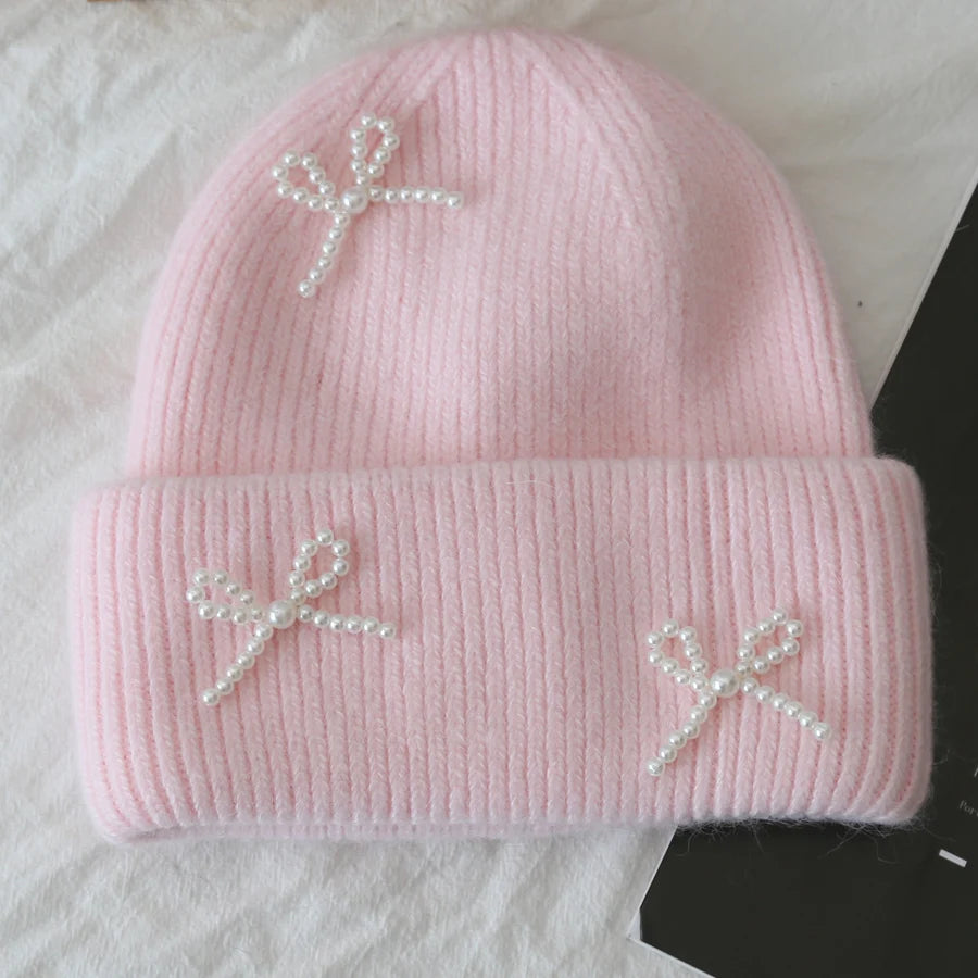 Warme Strickmütze für Damen