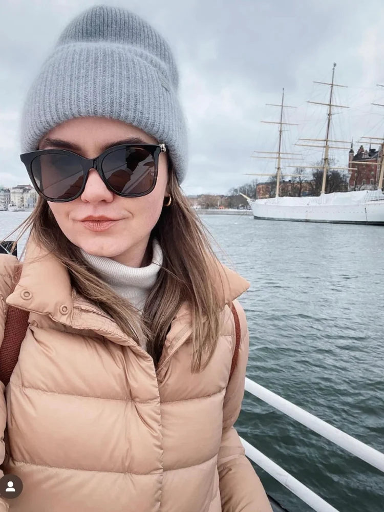 Warme Strickmütze für Damen