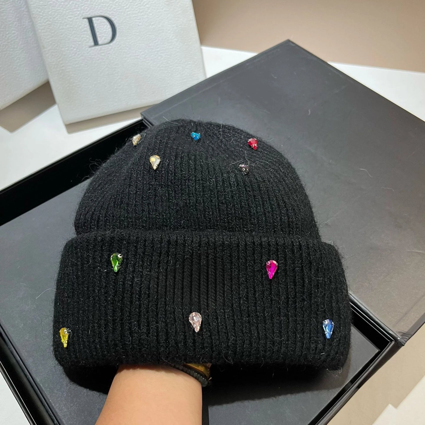 Warme Strickmütze für Damen