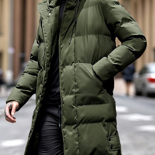 Warme Winterpufferjacke mit Kapuze