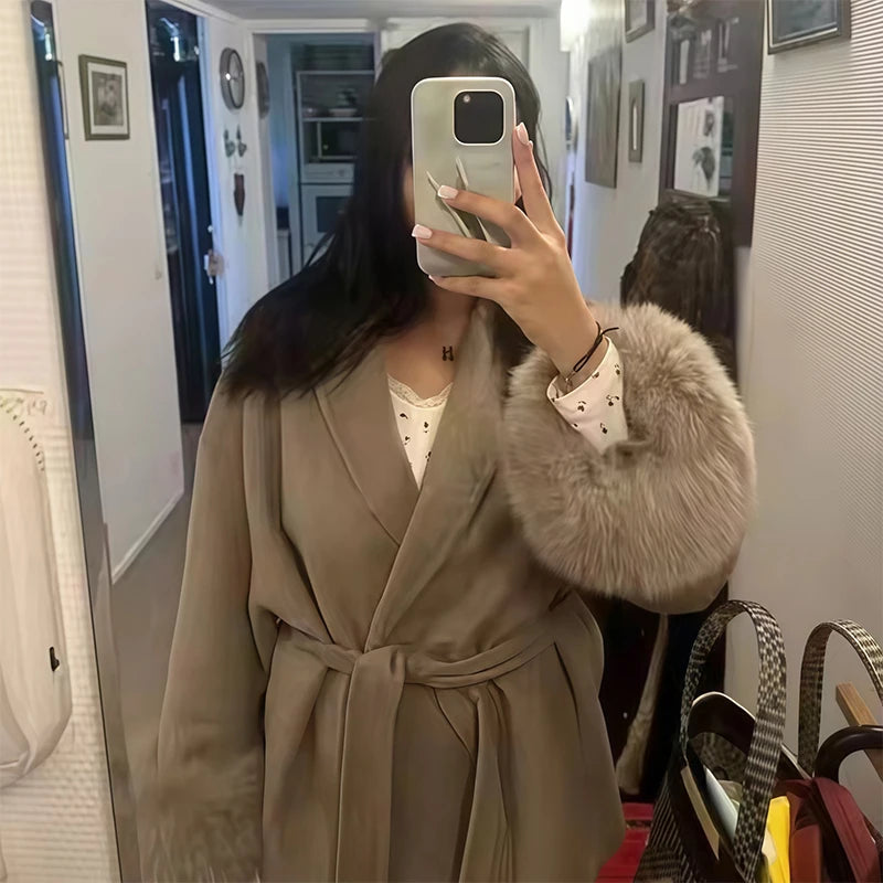 Warmer women's wool coat