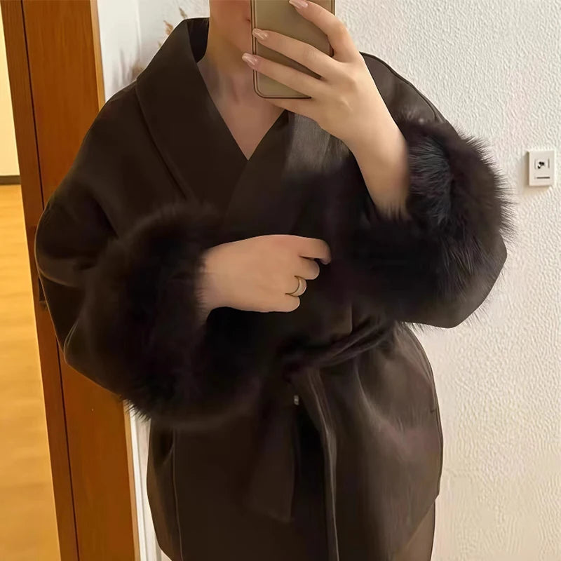 Warmer women's wool coat