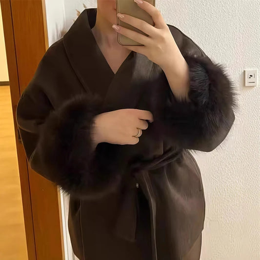 Warmer women's wool coat