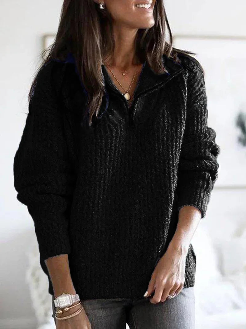 Maglione da donna più caldo con cerniera lampo