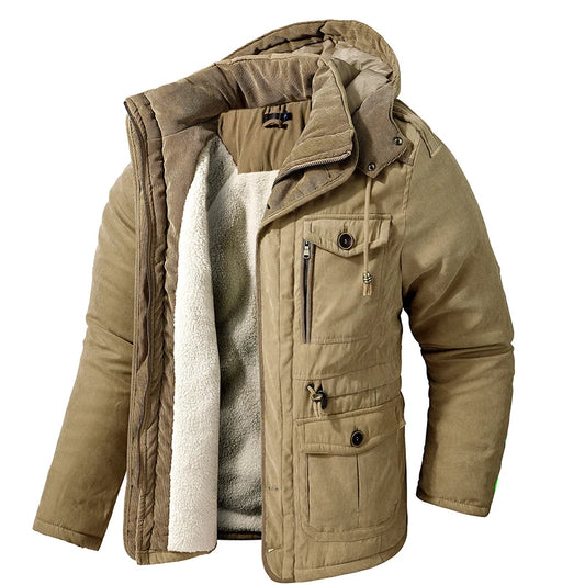 Warmer Herren Parka mit Kapuze