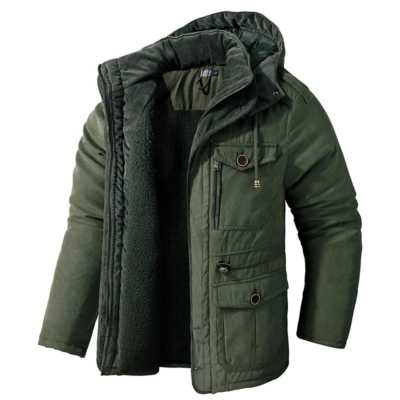 Warmer Herren Parka mit Kapuze