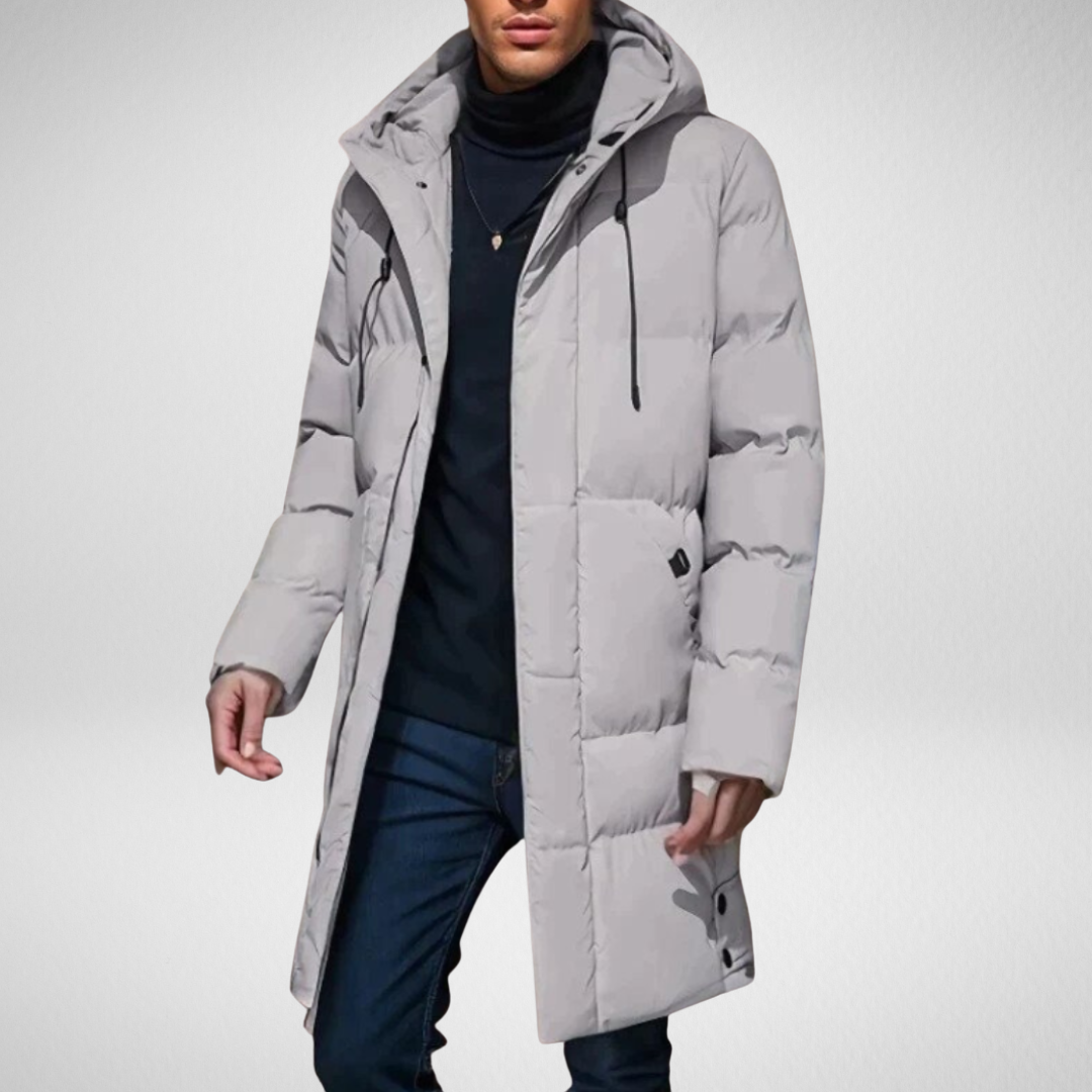 Wasserdichte Herren-Winterjacke – Lange Gepolsterte Jacke für Kälte und Stil, Ideal für Freizeit und Business 0
