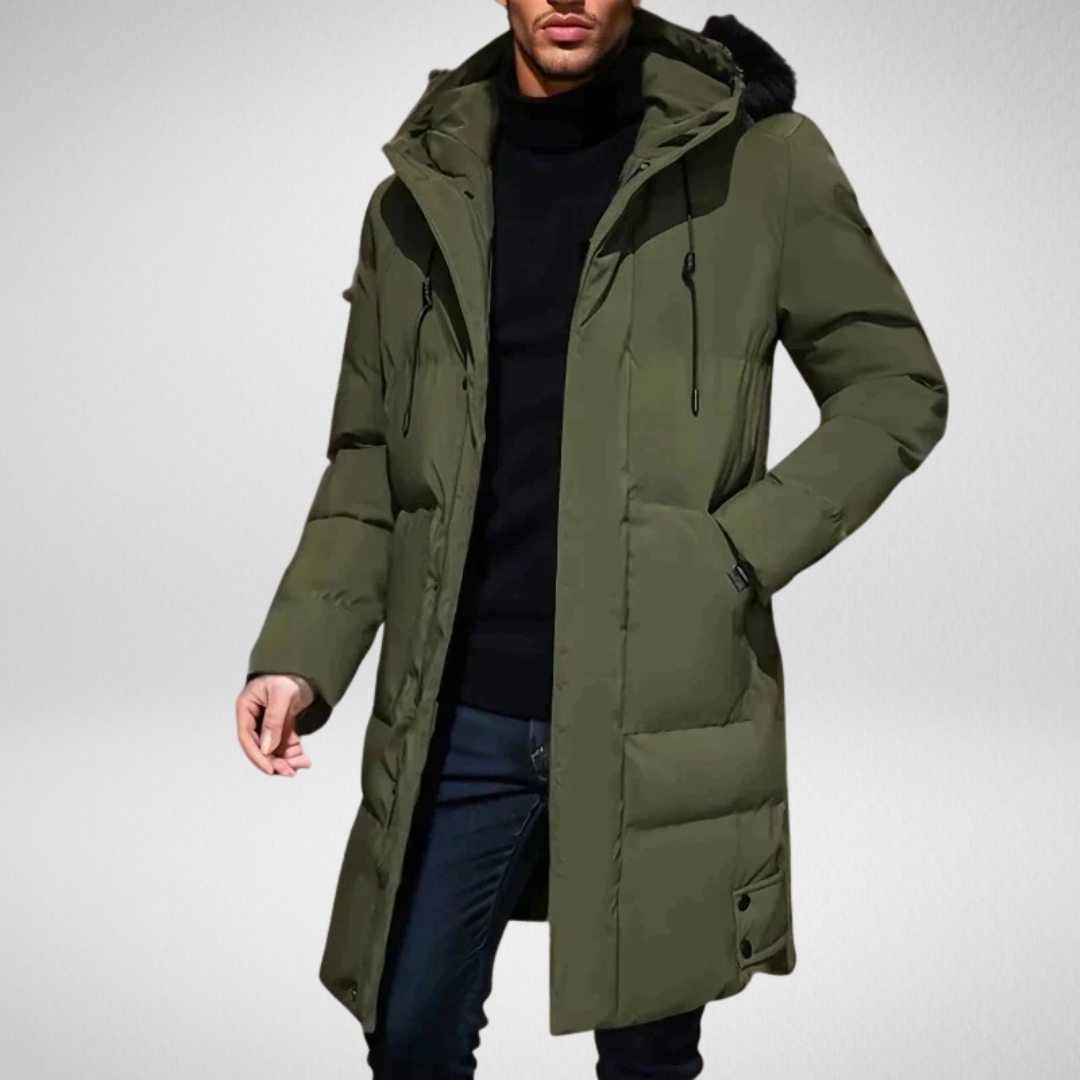 Wasserdichte Herren-Winterjacke – Lange Gepolsterte Jacke für Kälte und Stil, Ideal für Freizeit und Business 3