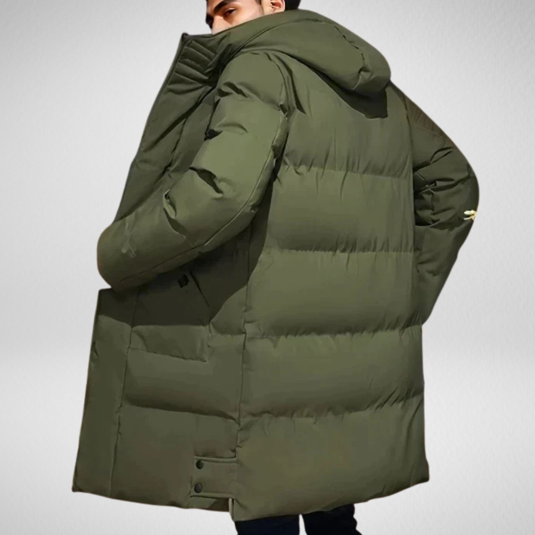 Wasserdichte Herren-Winterjacke – Lange Gepolsterte Jacke für Kälte und Stil, Ideal für Freizeit und Business 4