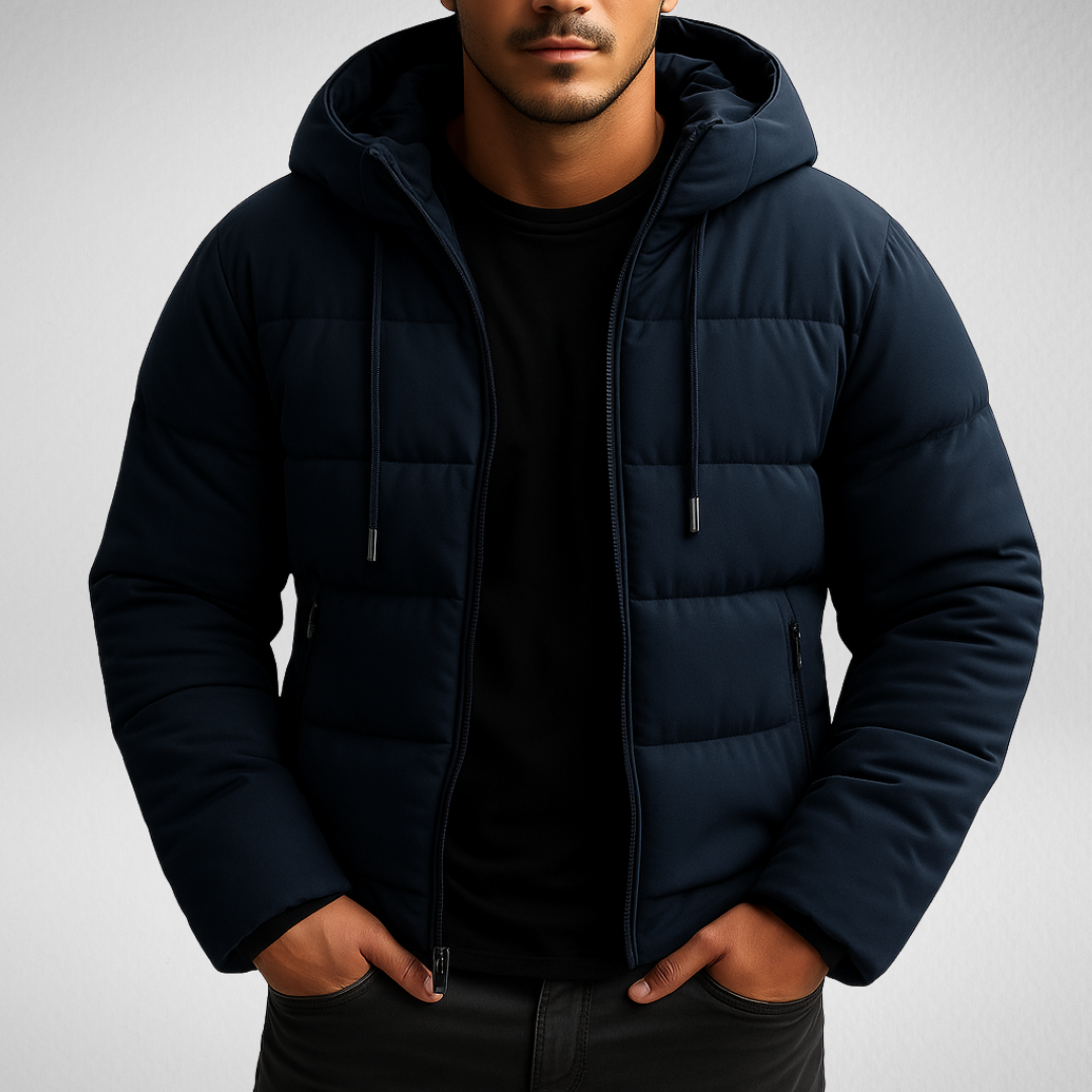 Wattierte Jacke Damen – Wasserdicht, Warm mit Verstellbarer Kapuze für Herbst/Winter, Leichte Füllung, Reißverschlusstaschen, Größen S-XL 2