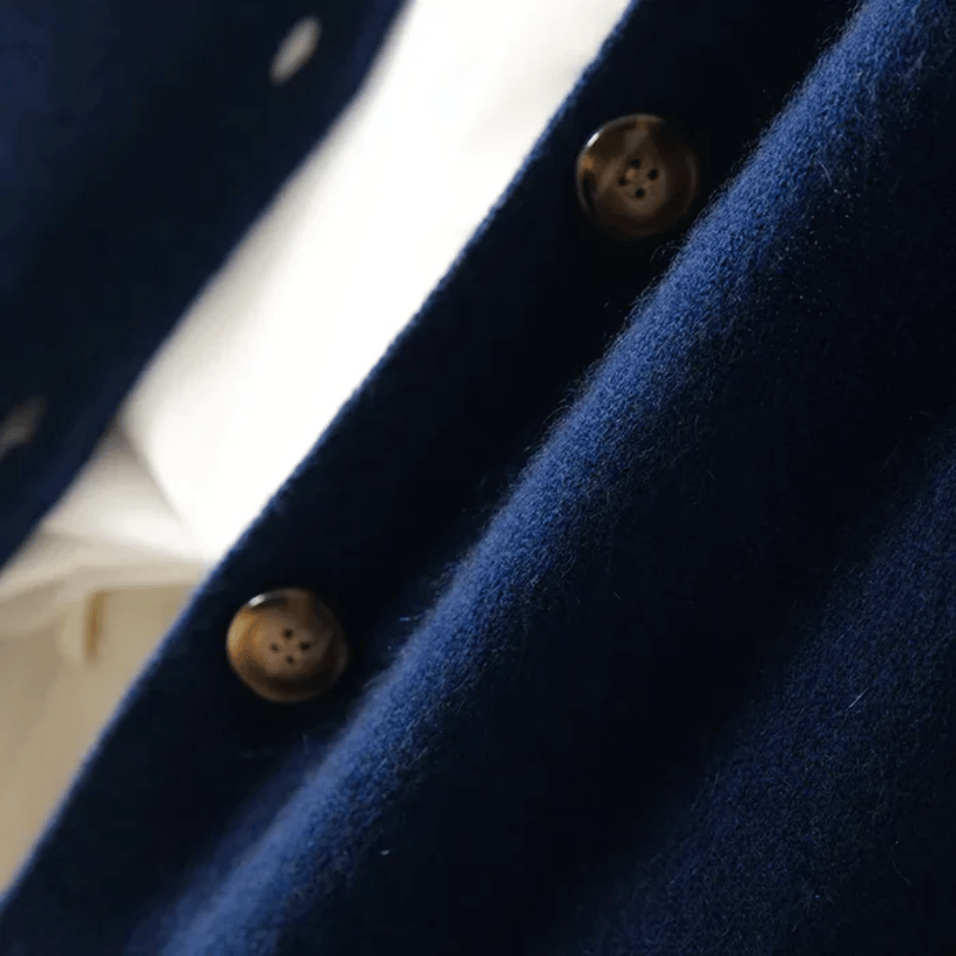 Cardigan Damen mit Stehkragen und Modernen Knöpfen