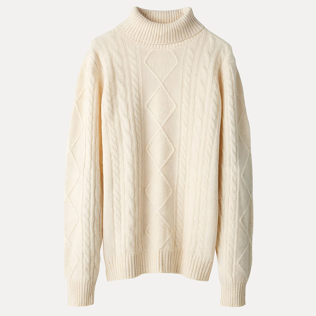 Weicher Strickpullover mit Stehkragen