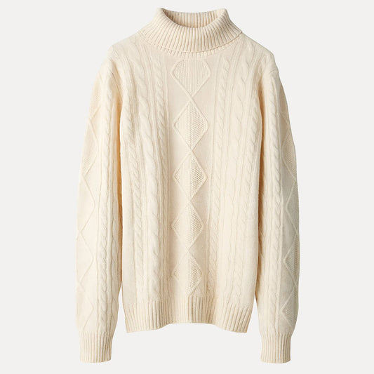 Weicher Strickpullover mit Stehkragen