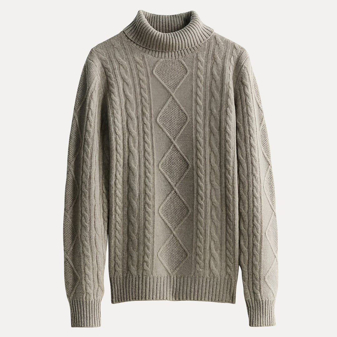 Weicher Strickpullover mit Stehkragen