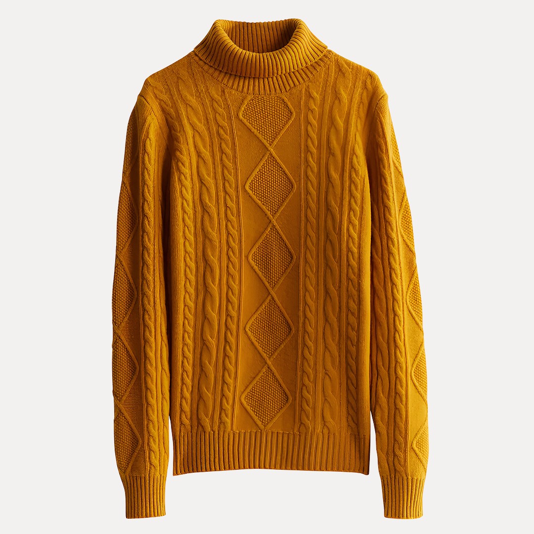 Weicher Strickpullover mit Stehkragen