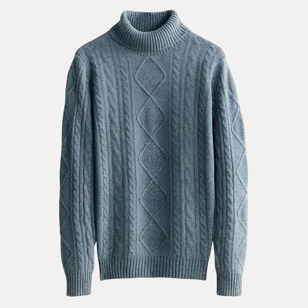 Weicher Strickpullover mit Stehkragen