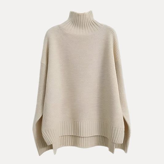 Weicher Wollpullover mit Stehkragen