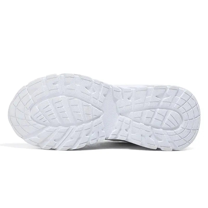 Weiße Damen-Sneaker mit dicker Sohle und reflektierendem Design – Bequeme Freizeitschuhe 2