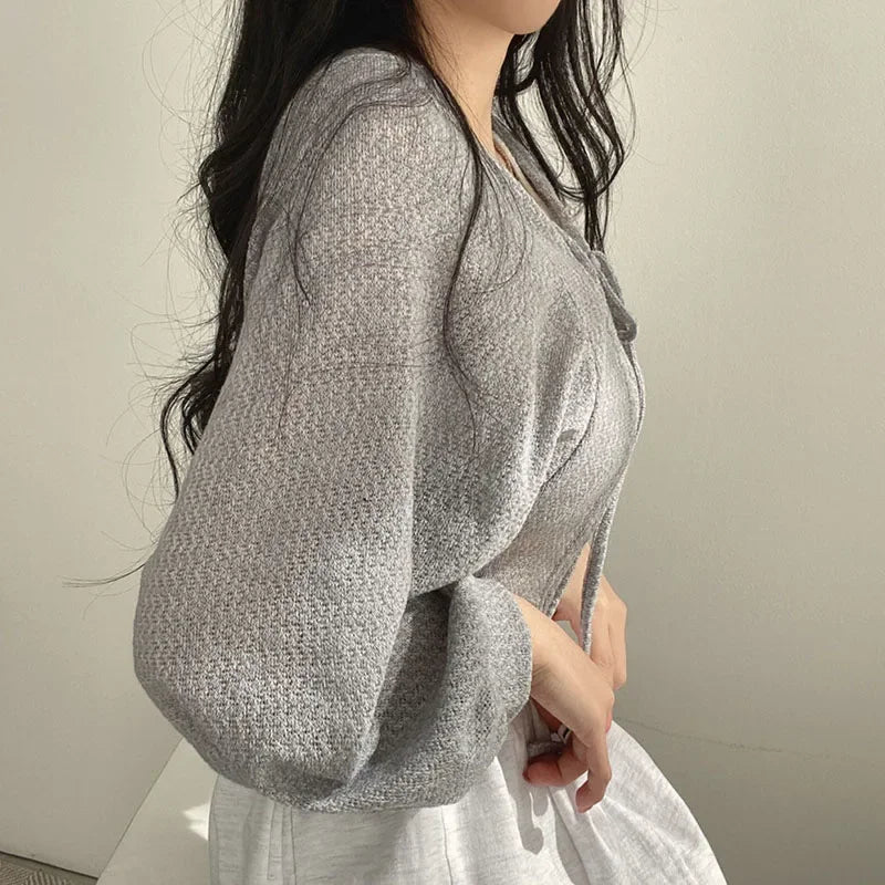 Weißer Strickcardigan für Damen