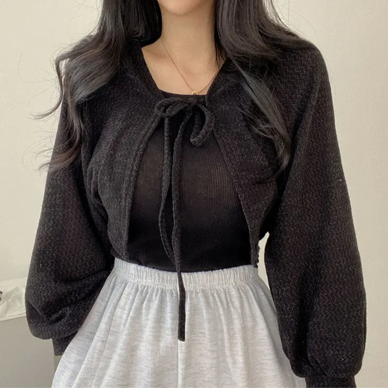 Weißer Strickcardigan für Damen