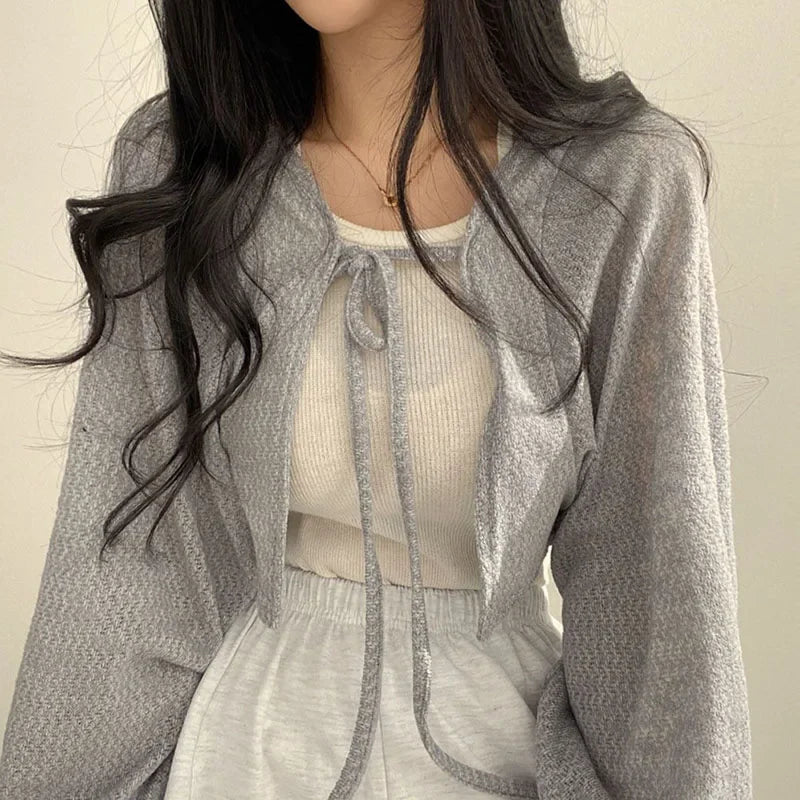 Weißer Strickcardigan für Damen
