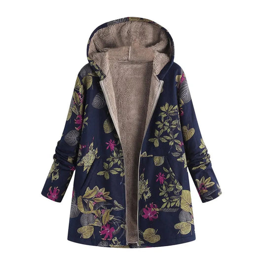 Damen Fleecejacke mit Kapuze
