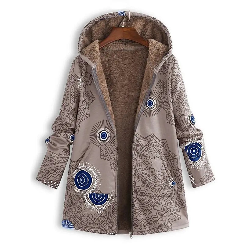 Damen Fleecejacke mit Kapuze