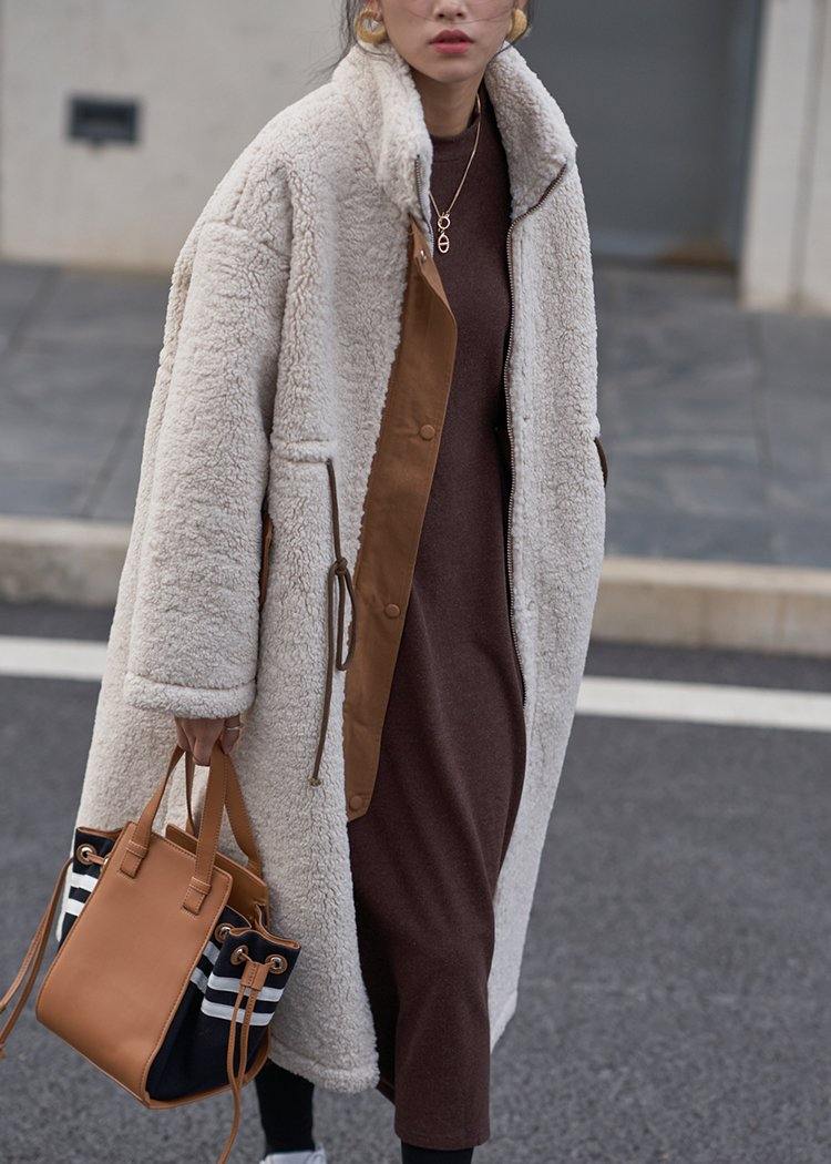 Wendy Damen Wollfleece Wintermantel – Übergröße mit Stehkragen für Stil und Wärme Wintermantel Damen Lang Damen Wintermantel 3