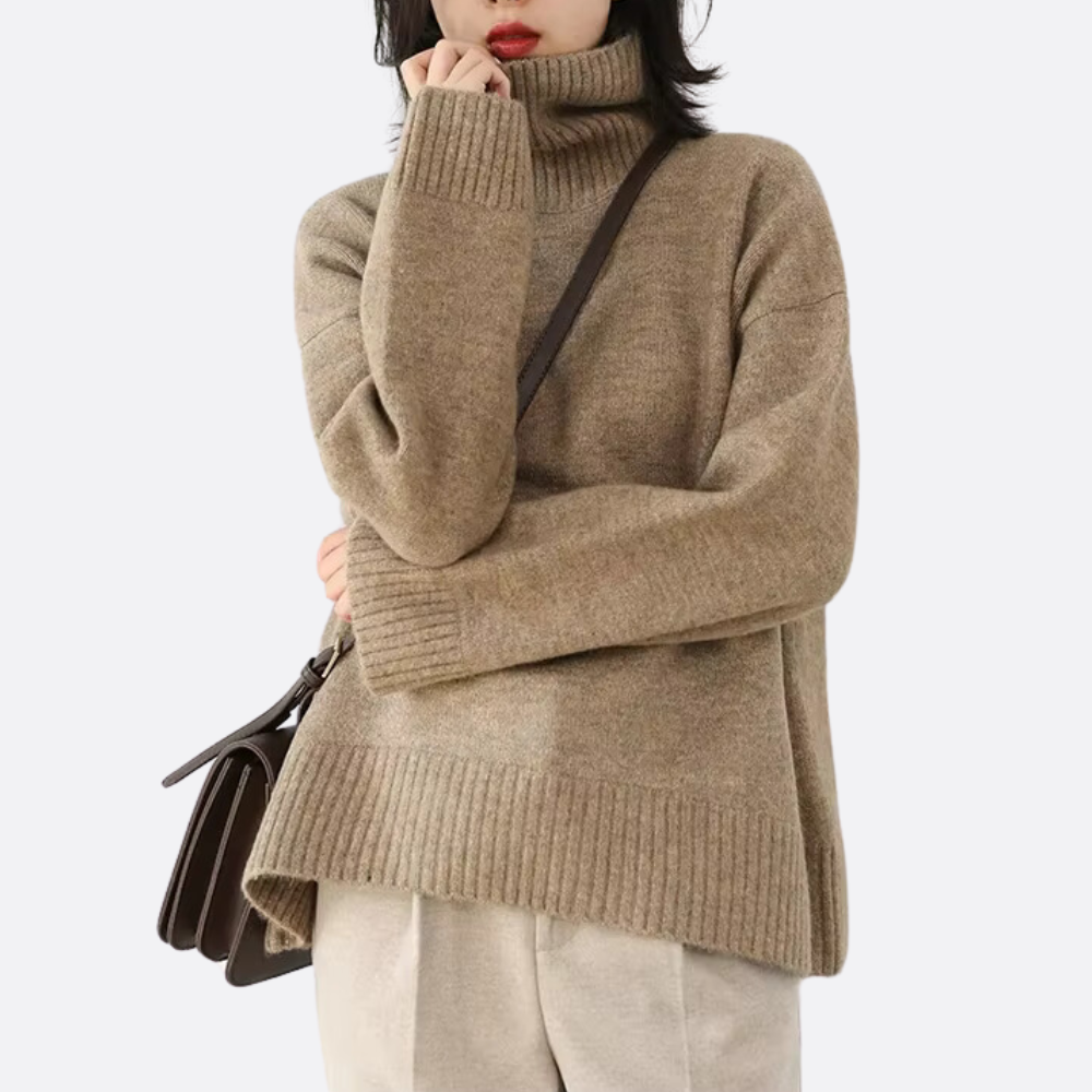 Lässig Rollkragenpullover