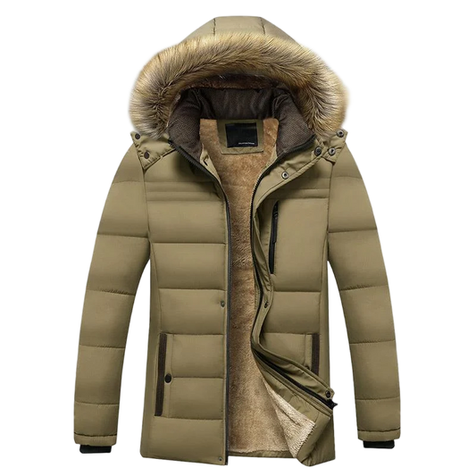 Winddichte Fleecejacke Herren mit Abnehmbarem Hut