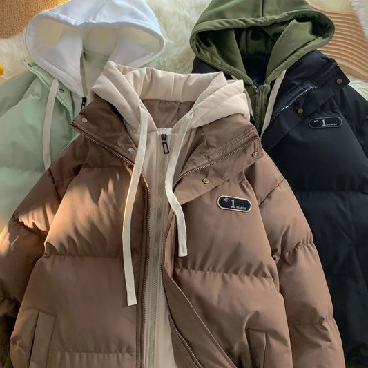 Winter Mantel Unisex mit Kapuze
