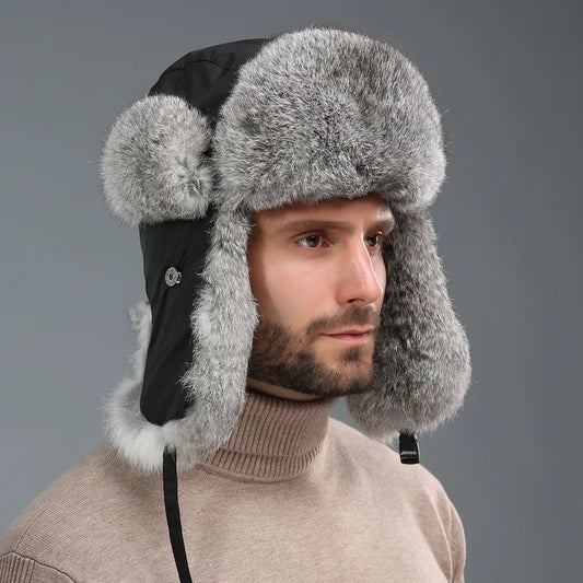 Wintermütze für Herren mit Ohrenklappen