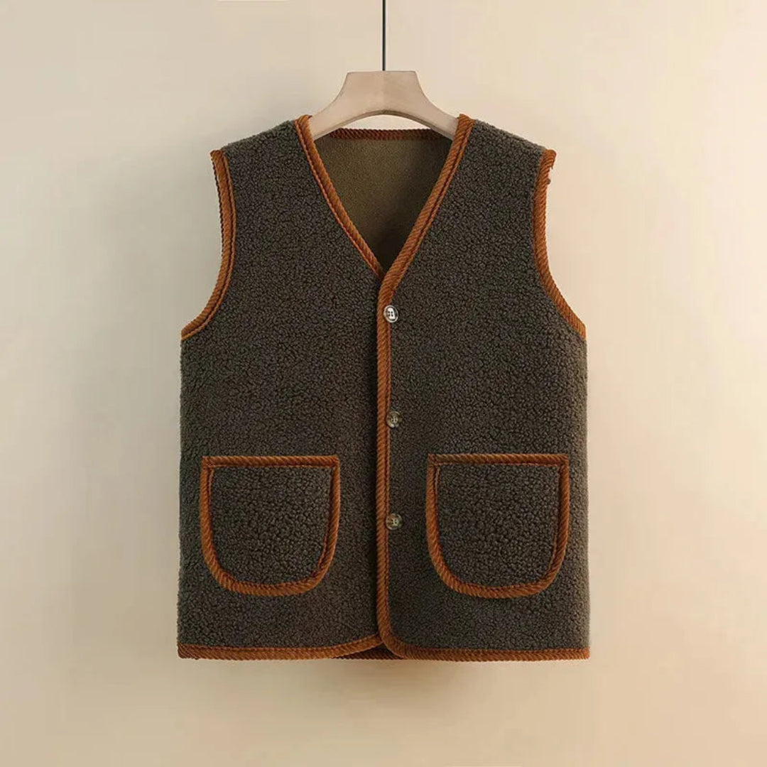 Chaleco Sherpa de lana para mujer