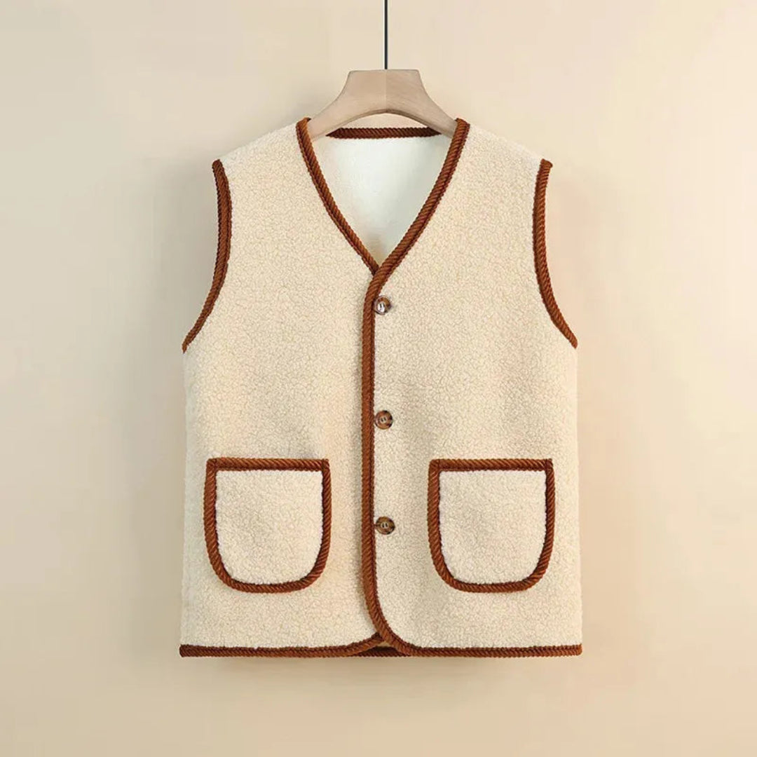 Chaleco Sherpa de lana para mujer