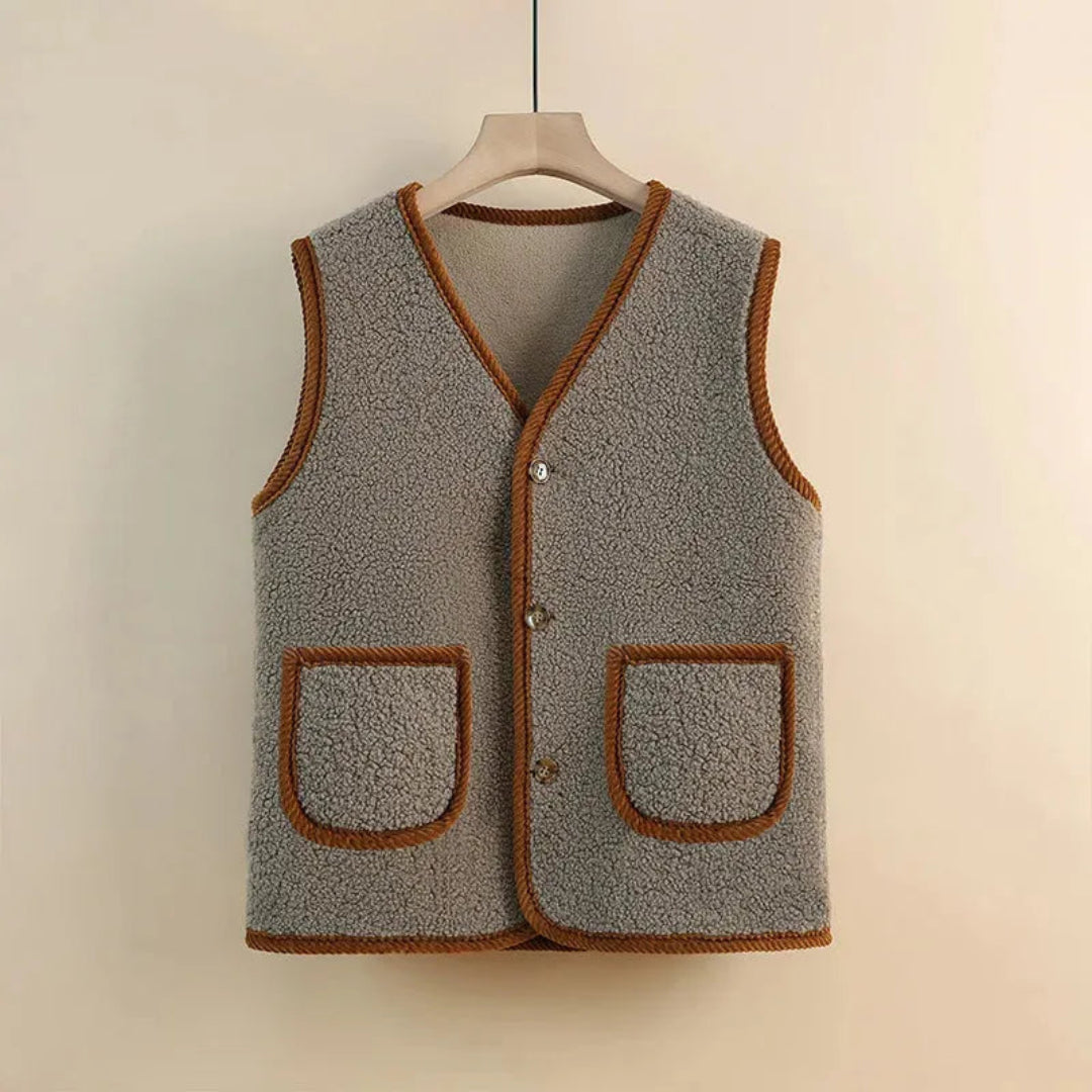 Chaleco Sherpa de lana para mujer