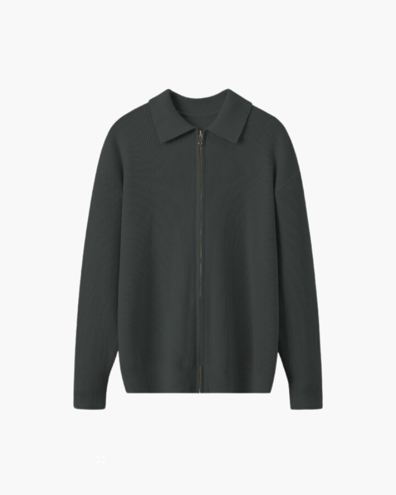 Wool vest men with zipper