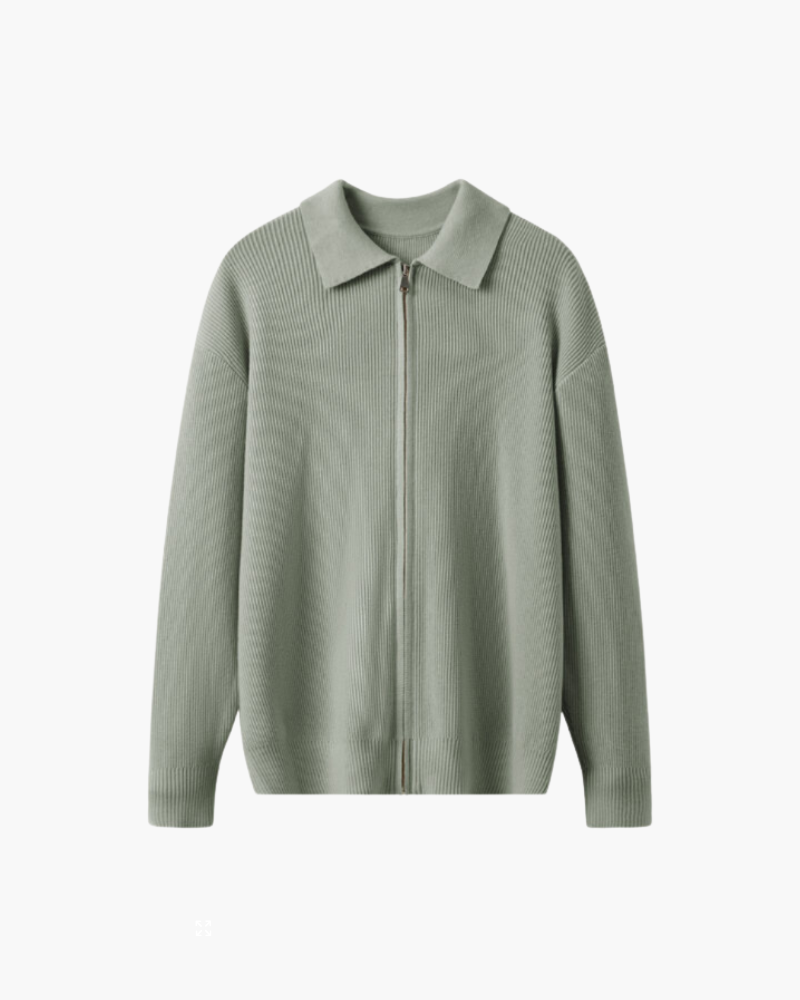 Wool vest men with zipper