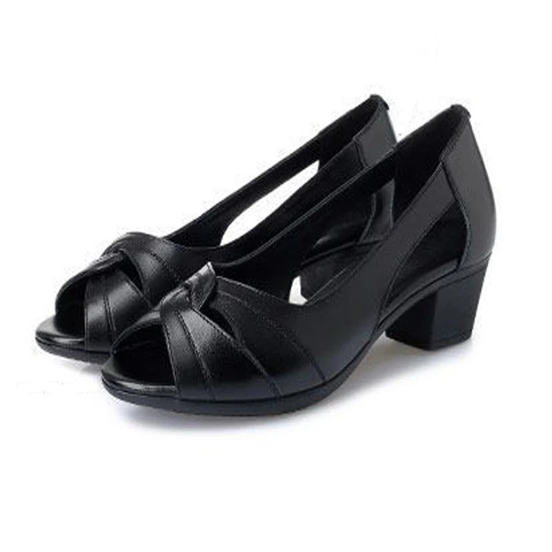 Hildegard | Elegante Pumps Schuhe mit Blockabsatz für Damen