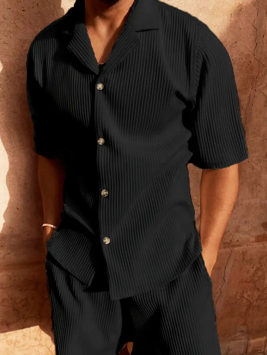 Luca | Button-up Cord-Sommerset für Herren, Elegantes und Luftiges Outfit