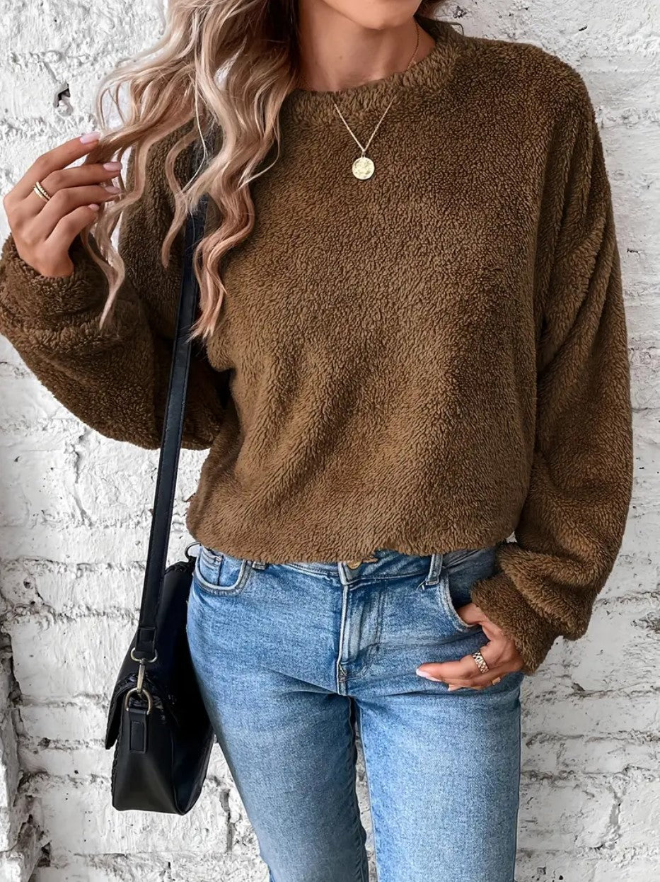 Teddy-Sweatshirt für Damen