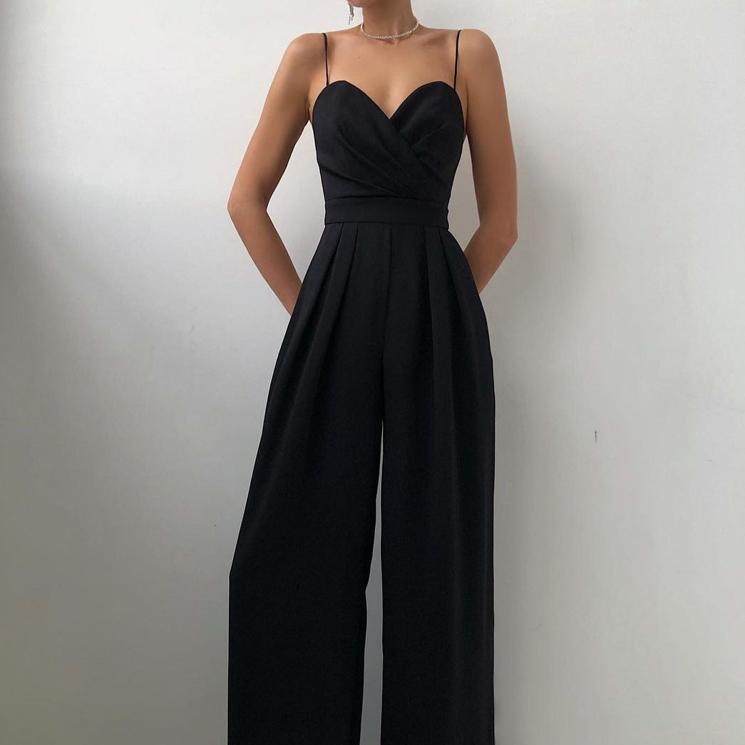 Elegant jumpsuit för dam för bröllop med spagettiband