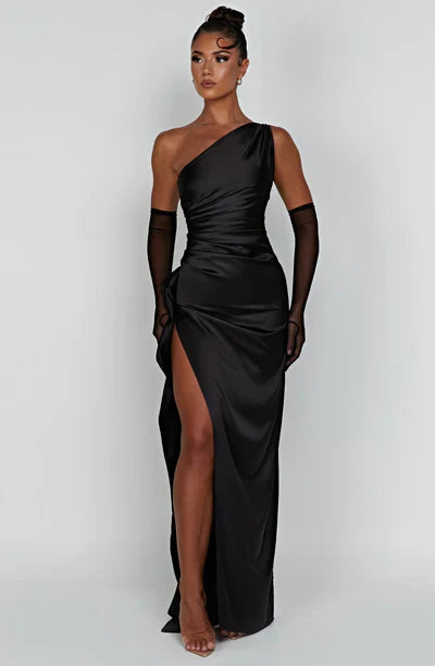 Variant image for Ariel | Elegantes Maxikleid für Frauen mit Schlitz und Drapierung-25