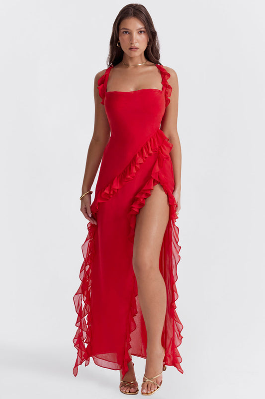 Beatrix Elegantes Sommerkleid mit Rüschen für Damen | Festliche Kleider 1