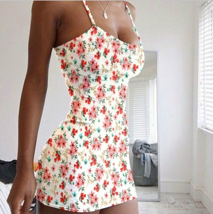 Sommerliches Minikleid mit Blumenmuster
