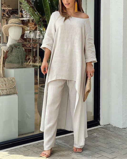 Beatrix | Elegantes Zweiteiliges Tunika- und Hosen-Set für Frauen