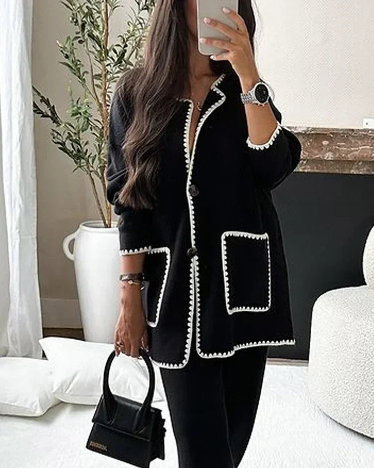 Beatrix | Eleganter Cardigan Damen mit Knopfleiste für jeden Anlass